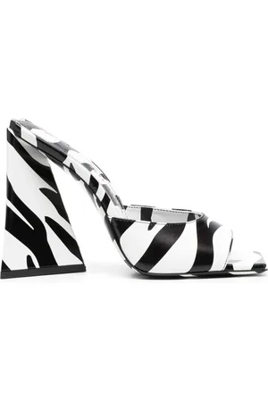 The Attico 115mm Devon zebra-print sandals