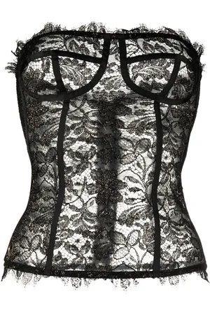 Philipp Plein Lace-detail bustier top