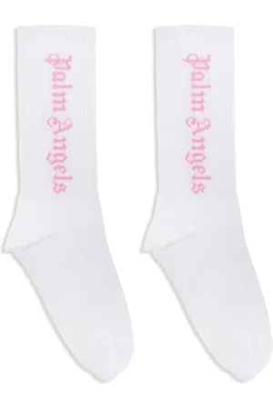 Palm Angels Logo-intarsia socks