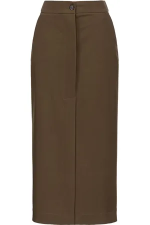 Pinko Lanterna front-slit midi skirt