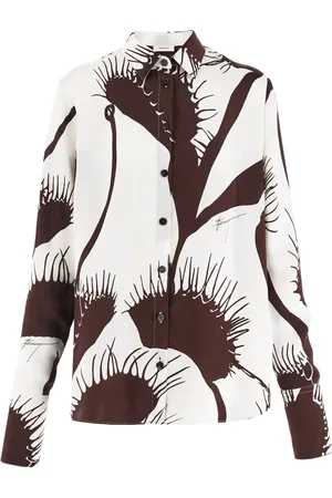 Salvatore Ferragamo Venus-print silk shirt