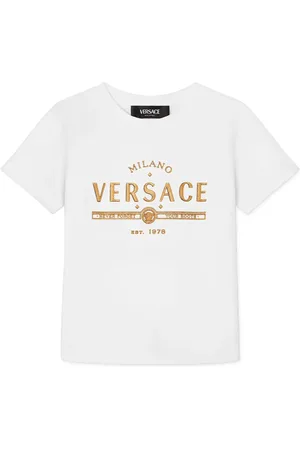 VERSACE Glitter-logo T-shirt