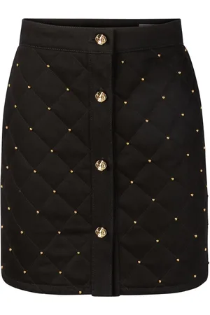 Nina Ricci Studded quilted cotton skirt