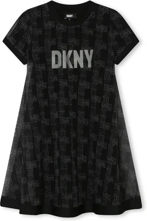 DKNY Logo-print layered dress