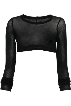 Rick Owens Longsleeved cropped T-shirt