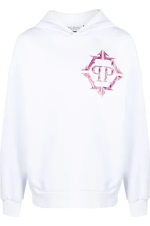 Philipp Plein Chrome logo-print cotton hoodie