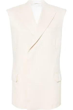 Helmut Lang Peak-lapel shoulder-pad waistcoat