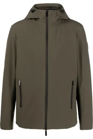 Woolrich Logo-patch zip-up hooded jacket
