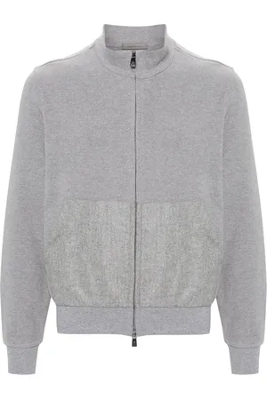 corneliani Mock-neck zip-up sweatshirt