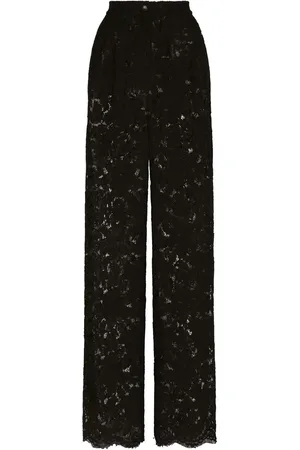 Dolce & Gabbana Floral lace tailored trousers