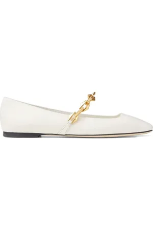 Jimmy Choo Diamond Tilda leather ballerina shoes