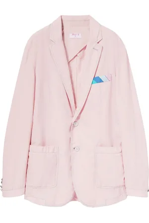 Puccini Notched-lapel cotton-silk blazer