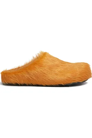 Marni Fussbet Sabot calf-hair slippers