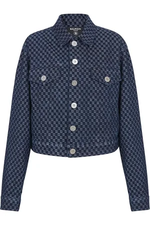 Balmain Monogram-print denim jacket
