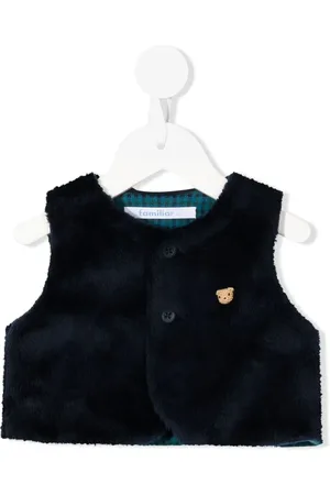 Familiar Embroidered-teddy-bear waistcoat