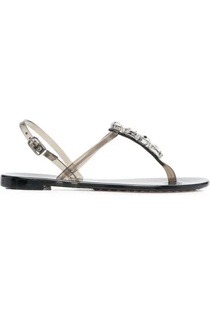 Casadei Crystal-embellished jelly sandals