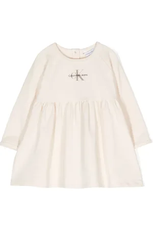 Calvin Klein Logo-print long-sleeve cotton dress