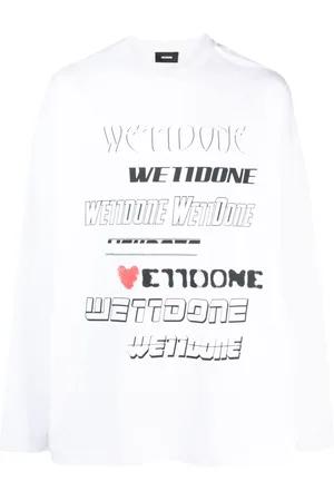 We11 Done Logo-print cotton sweatshirt