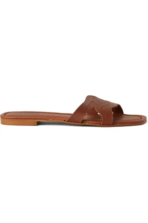 Karl Lagerfeld Logo-embossed leather sandals