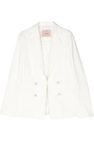 Twin-Set Logo-engraved buttons blazer