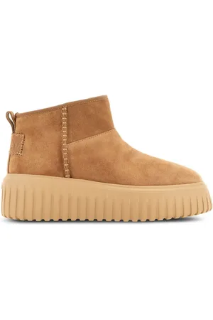 Hogan Logo-patch suede boots