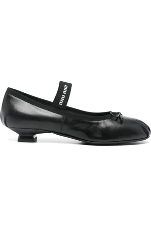 Miu Miu Logo-intarsia ballet flats