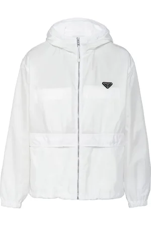 Prada Logo-plaque hooded windbreaker