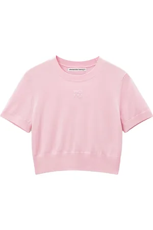 Alexander Wang Logo-embossed knitted T-shirt