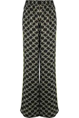 Karl Lagerfeld Monogram-print wide-leg trousers
