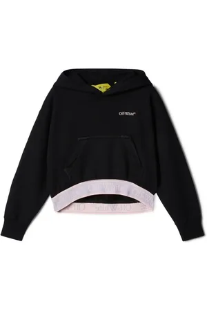 OFF-WHITE Bookish logo-waistband cotton hoodie