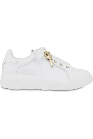 Moschino Logo-charm lace-up sneakers