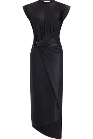 Paco rabanne Gathered-detail draped midi dress