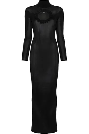Self-Portrait Cut out-detail knitted maxi dress