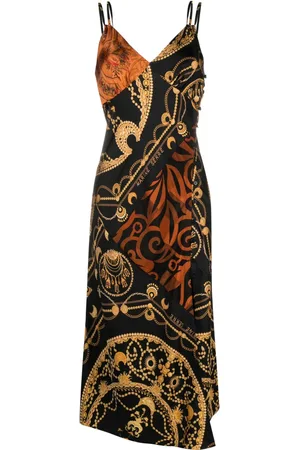 Marine Serre Ornament Jewelry-print regenerated-silk dress