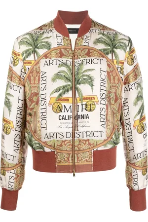 AMIRI Graphic-print silk bomber jacket
