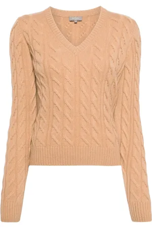 N.PEAL Frankie cable-knit jumper