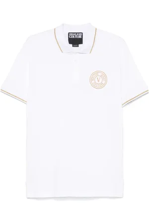 VERSACE Logo-embroidered polo shirt