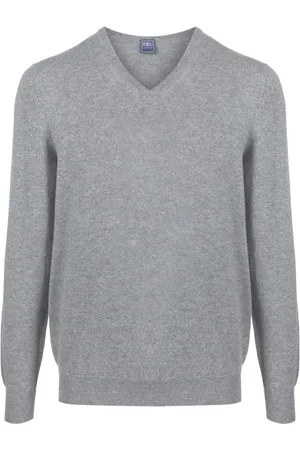 FEDELI V-neck.cashmere jumper