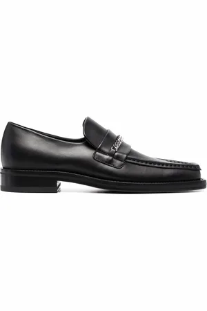 MARTINE ROSE Square-toe leather loafers
