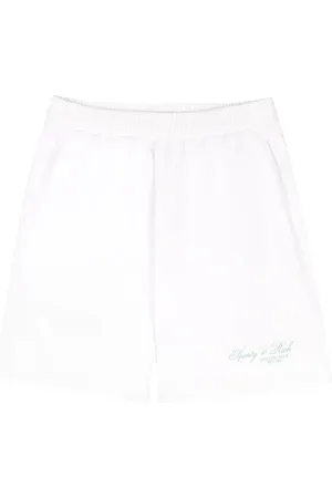 Sporty & Rich Logo-print cotton track shorts