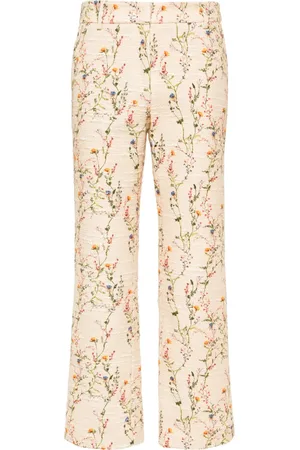 La DoubleJ 24/7 floral straight-leg trousers