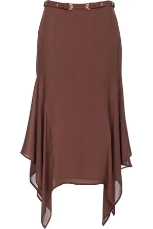 Pinko Belted asymmetric midi skirt