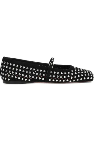 Amina Muaddi Anne embellished ballerina shoes