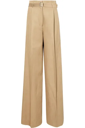 Proenza Schouler Dana wide-leg cotton-linen trousers
