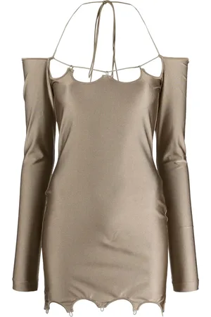 The Attico Lyna off-shoulder minidress