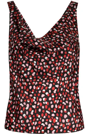 Cynthia Rowley Cowl-neck sleeveless silk top