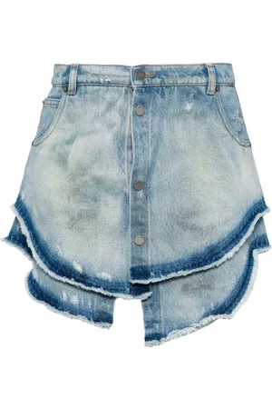 EgonLab Layered denim skirt