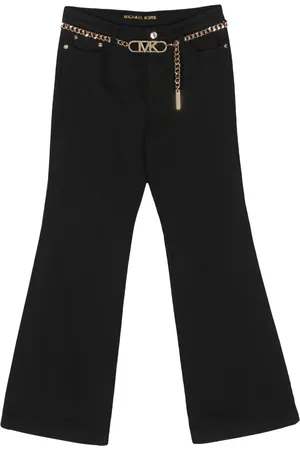 Michael Kors Chain-belt flared cotton jeans