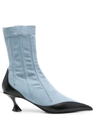MUGLER 55mm denim boots