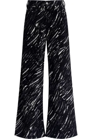 Marni Graphic-print wide-leg trousers
